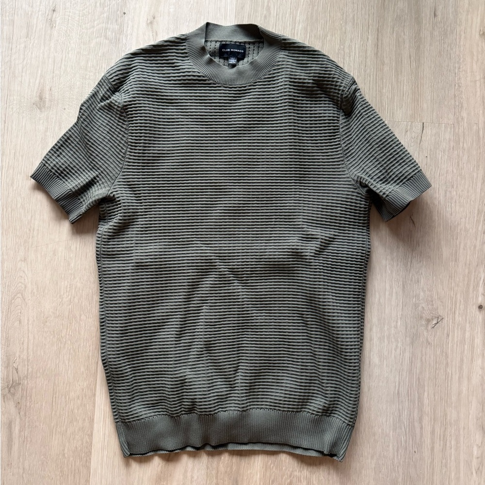 Club Monaco Quilt Textured T Shirt